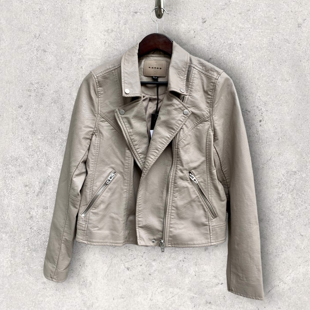 𝔹𝕃𝔸ℕ𝕂ℕ𝕐ℂ ℕ𝕆ℝ𝔻𝕊𝕋ℝ𝕆𝕄'𝕊 Women's Faux Leather Moto Jacket (XL)
